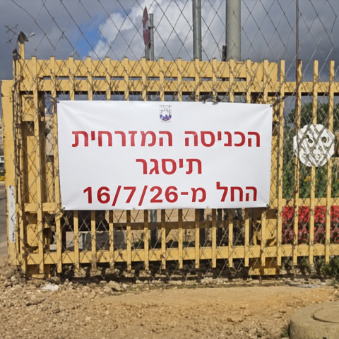 השער המזרחי יפתח בתחילת השבוע: 