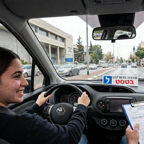בשורה לתושבי אריאל: מבחני נהיגה בראש העין, כפר קאסם ואלעד. 